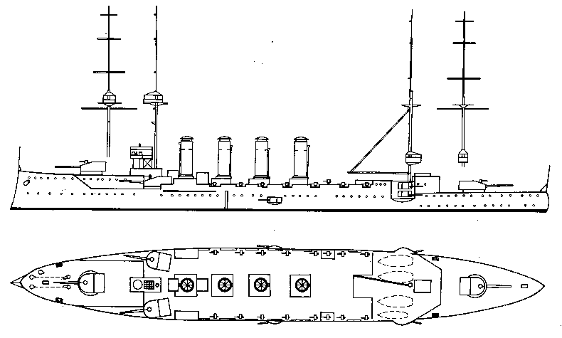 чертеж легкого британского крейсера